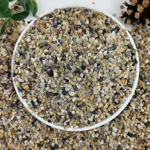 YISZM 5lbs Aquarium Gravel, 1/8"(2-4mm) Natural River Rocks - size: 1/8 Inch