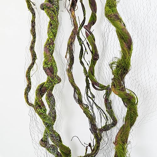 75" Fake Posable Thick Tree Trunk Wall Hanging Vine Moss Garland - size: Big