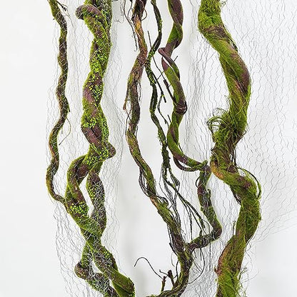 75" Fake Posable Thick Tree Trunk Wall Hanging Vine Moss Garland - size: Big