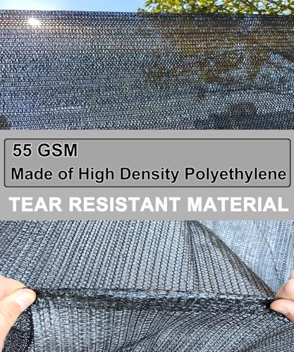 40%-50% Black Shade Cloth for Garden, 6.5x20FT Sun Block Mesh Tarp | Sun Shade Cover for Plants Cover, Greenhouse, Patio, Vegetables, Chicken Coop, Shade Net for Outdoor Protection - size: 40%-6.5 FT x 20 FT