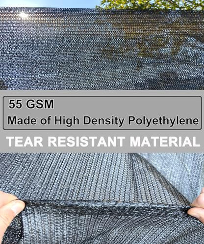 40%-50% Black Shade Cloth for Garden, 6.5x20FT Sun Block Mesh Tarp | Sun Shade Cover for Plants Cover, Greenhouse, Patio, Vegetables, Chicken Coop, Shade Net for Outdoor Protection - size: 40%-6.5 FT x 20 FT