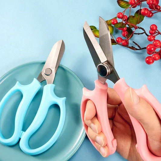 3PCS Stainless Steel Garden Scissors, Comfort Handles, Classic for Plant Pruning, Fruit Picking, Pink3 - color: Pink3pcs