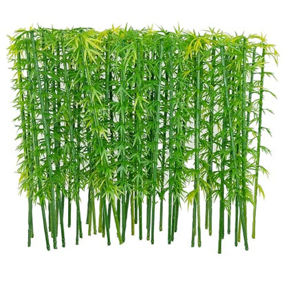 Woohome Model Miniature Bamboo Trees, Green Plastic Bamboo Trees for Building Model, Home Miniature Landscape Landform Diorama Project, 50 PCS, 5.9’’ - color: 50pcs 15cm