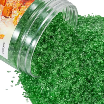 Dark Green Fine Crushed Glass for Resin Art & Crafts - color: Dark Green