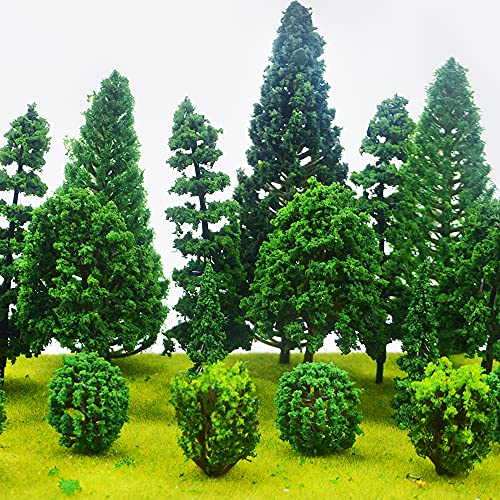 25Pcs Miniature Trees Model Trees for Handcrafts and Train Scenery