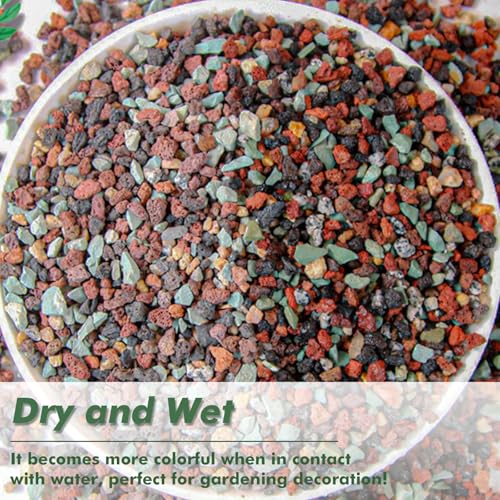 11 Pounds Mix Horticultural Lava Rocks, 5-8 mm Lava Rocks for Plants, Bonsai Rocks Horticultural Grit Soil Cover Gravel for Succulents and Hydroponics, Fairy Gardening, Top Dressing, Plant Drainage - size: 0.2-0.3 inch, style: Mix lava/ 11 pounds