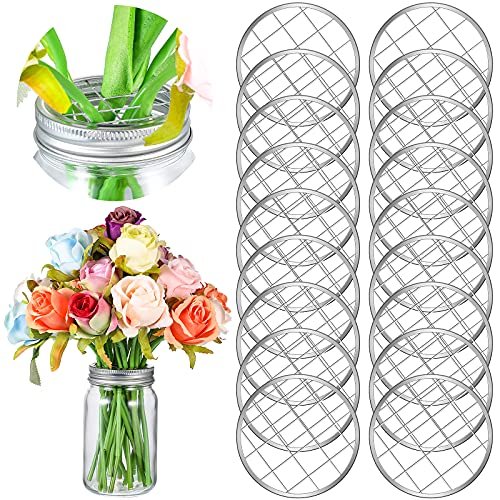Patelai 8 Pcs Mason Jar Frog Lid Insert Metal Grid Regular Mouth