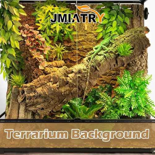 JMIATRY 4PCS Reptile Cork Bark 12x12 Inch Large Cork Bark Flats for Reptile | Natural Cork Background forTerrarium, Reptile Terrarium, DIY Background Climbing Wall, Gecko Snake Vivarium Decor
