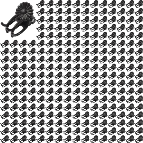 GXXMEI 200PCS Plant Clips, Orchid Clips Plant Orchid Support Clips Flower and Vine Clips for Supporting Stems Vines Grow Upright Dark Brown