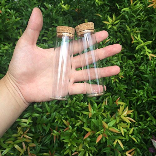 30x100mm 50ml Glass Bottles Vials Jars Test Tube With Cork Stopper Empty Glass Transparent Clear Bottles 12pcs (12, 50ml-30x100mm) - size: 50ml-30x100mm