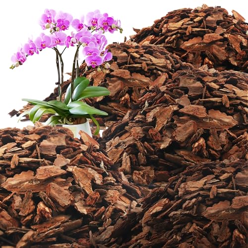 AVALUTION Orchid Potting Bark-29QT Organic Orchid Bark for Plants, All Natural Pine Bark Wood Chips for Houseplant Mulch, Orchid Plants Root Development, Mulch for Potted Plants - color: Large, size: 29 Quarts