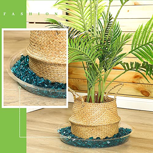 Shellwei 18 Pieces 16" 18" 20" Plant Saucers Clear Durable Plant Saucer Plastic Plants Saucers for Indoors Outdoors Clear Flower Pot Drip Trays Plants Garden Pot Saucer Trays - size: 16 Inch, 18 Inch, 20 Inch