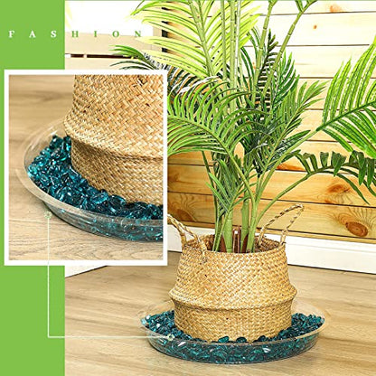 Shellwei 18 Pieces 16" 18" 20" Plant Saucers Clear Durable Plant Saucer Plastic Plants Saucers for Indoors Outdoors Clear Flower Pot Drip Trays Plants Garden Pot Saucer Trays - size: 16 Inch, 18 Inch, 20 Inch