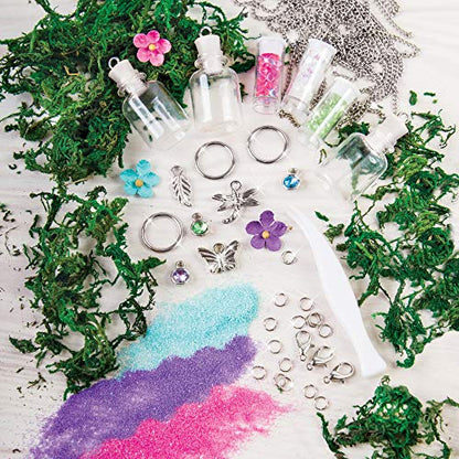 Make It Real – DIY Terrarium Jewelry. Terrarium Bottle Pendant Making Kit for Girls. Arts and Crafts Kit to Design and Create Beautiful Terrarium Pendants with Flowers, Gems, and Charms