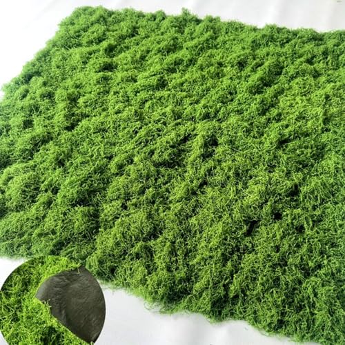 Artificial Moss Mat 1m x 1m, Realistic Green Fake Moss with Natural Texture, Soft & Flexible Decorative Moss for Mini Landscapes, Bonsai, Terrariums, DIY Crafts and Home Decoration (Dark Colors) - color: Dark Colors