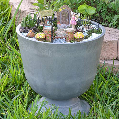 Arcadia Garden Products Pebble Lane Polyresin Fairy Garden Kit (11-Piece), FG34 (FG34) - color: Pebble Lane