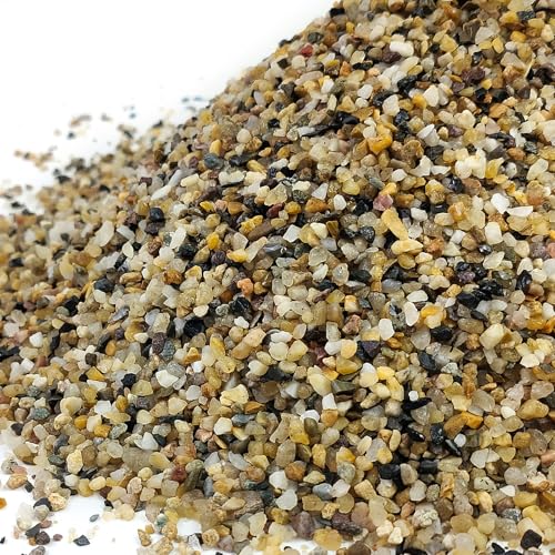 FANTIAN 20 lbs Fish Tank Sand, 1/16 Inch Aquarium Sand Gravel | Natural Coarse Sand, Decorative Pea Gravel River Rocks for Air Plants, Vase Fillers, Landscaping, Succulent Soil Cover - size: 1/16 Inch