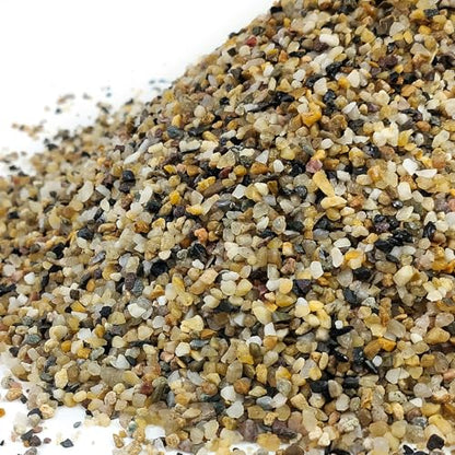 FANTIAN 20 lbs Fish Tank Sand, 1/16 Inch Aquarium Sand Gravel | Natural Coarse Sand, Decorative Pea Gravel River Rocks for Air Plants, Vase Fillers, Landscaping, Succulent Soil Cover - size: 1/16 Inch
