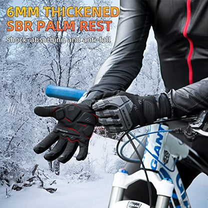 ROCKBROS Mountain Bike Gloves Dirt Bike Motorcycle Cycling with 6MM Gel Pad - size: US XL = Asian XXL