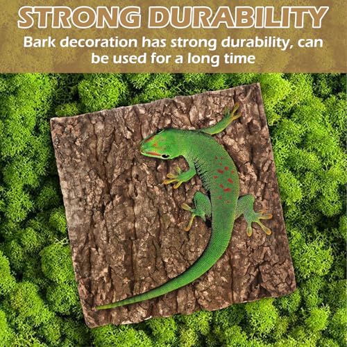 JMIATRY 4PCS Reptile Cork Bark 12x12 Inch Large Cork Bark Flats for Reptile | Natural Cork Background forTerrarium, Reptile Terrarium, DIY Background Climbing Wall, Gecko Snake Vivarium Decor