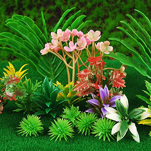 NWFashion 130PCS Model Trees Miniature Plants Fairy Garden Artificial Trees Railroad Scenery(Tree) - style: Tree