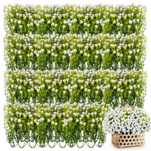 RAINFLOW Baby Breath Flowers Artificial Bulk - 100 Mini Artificial Flowers - color: White, size: 100 PCS