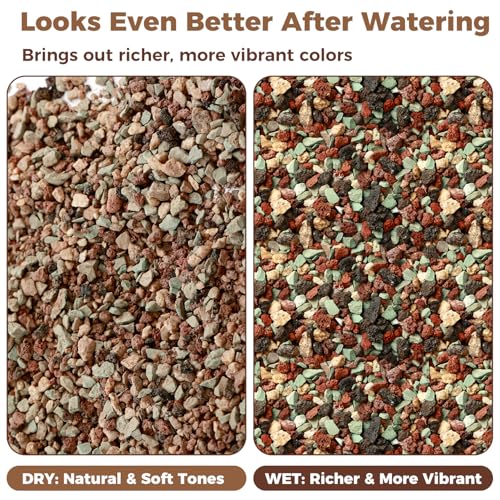 18lb Mix Lava Rocks for Plants 1/4" Horticultural Pumice for Plants, Succulent Cactus Soil Potting Mix - Horticultural Sand Aquarium Gravel Drainage Rocks for Potted Plant, Bonsai Soil, Top Dressing - size: 1/4 Inch