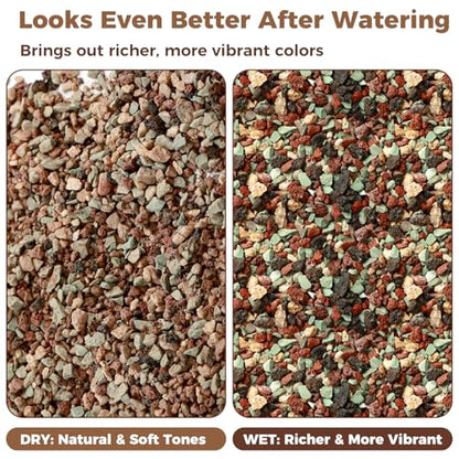 18lb Mix Lava Rocks for Plants 1/4" Horticultural Pumice for Plants, Succulent Cactus Soil Potting Mix - Horticultural Sand Aquarium Gravel Drainage Rocks for Potted Plant, Bonsai Soil, Top Dressing - size: 1/4 Inch