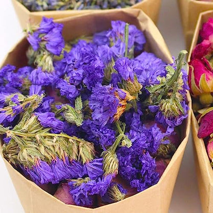 9 Bags Set Dried Flowers - Candle Making Soap Making DIY Candel Natural Flowers-,Lily,Don't Forget Me,Lavender,Mint Leaf,Rose Petal, Red Rose,Globe Amaranth,Chrysanthemum. - color: Stylea 9 Bags*0.3oz