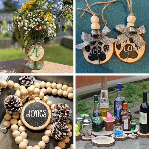Wood Slices 3 Inch (2.7-3.2") Discs Ornaments for Crafts - size: 26 PCS NON-DRILLED