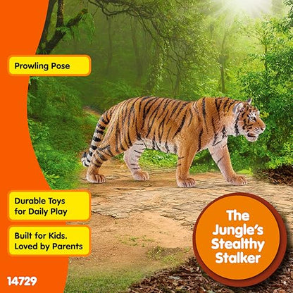 Schleich Wild Life - Realistic Tiger Figurine Toy - Kids Ages 3+ | 14729 | Wild Animal Figurine, Realistic Animal Toys, Safari Toy for Boys and Girls, Screen-Free Imaginative Pretend Play, Montessori