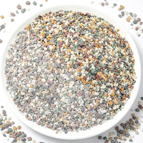 River Rocks, Landscaping Pebbles, Natural Decorative Stones, 10 Pounds | Ornamental Gravel Filler For Flower Bed, Fish Tank, Plants, Vases, Succulents, Home & Garden Landscaping Decoration - color: Natural, size: 10 Pounds