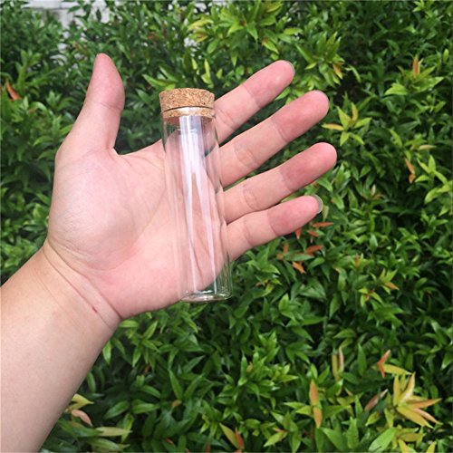 30x100mm 50ml Glass Bottles Vials Jars Test Tube With Cork Stopper Empty Glass Transparent Clear Bottles 12pcs (12, 50ml-30x100mm) - size: 50ml-30x100mm