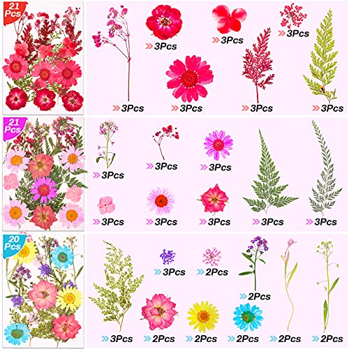 297 Pcs Dried Pressed Flowers Butterfly Stickers for Resin, Real Natural Dry Flowers Leaves Bulk with Tweezers for Art Craft Supplies Scrapbooking DIY Epoxy Resin Jewelry Candle Making Nails Décor