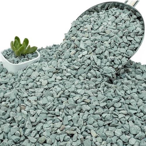 NUPICK 6lb Green Zeolite for Plants, 3/8" Gravel for Cactus | Natural Succulent Potting Soil Amendments, Decorative Bonsai Gritty Rock, Pebbles Pumice for Vase Fillers, Top Dressing - color: Green, size: 6 Lb
