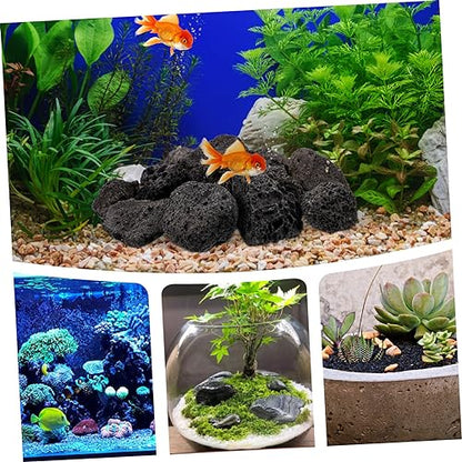 1pack Volcanic Rock for Aquarium and Potted Plants Natural Porous Stones for Decorative Landscaping Garden Use and Floral Arrangements
