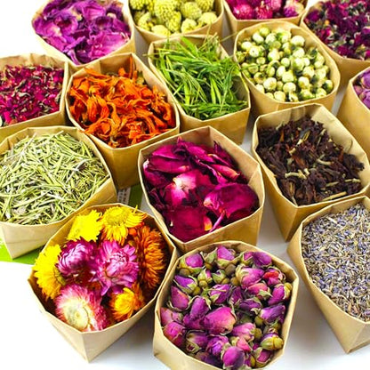 16 Bags Set Dried Flowers Artisan Dried Flower Kit - Candle Making Soap Making DIY Candel Flowers-,Lavender,Roseleaf,Pink Rose,Jasmine,Petal and More - color: Styleb 16 Bags*0.3oz