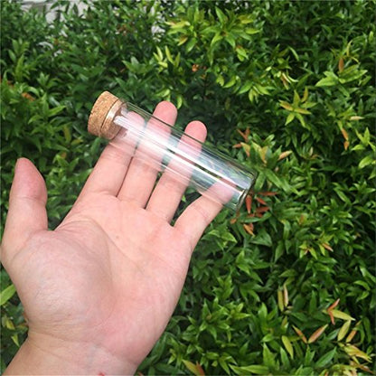 30x100mm 50ml Glass Bottles Vials Jars Test Tube With Cork Stopper Empty Glass Transparent Clear Bottles 12pcs (12, 50ml-30x100mm) - size: 50ml-30x100mm