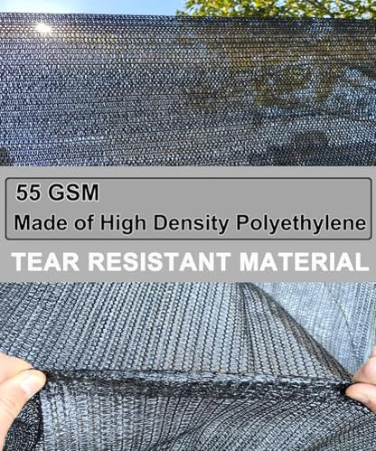 40%-50% Black Shade Cloth for Garden, 6x20FT Sun Block Mesh Tarp | Sun Shade Cover for Plants Cover, Greenhouse, Patio, Vegetables, Chicken Coop, Shade Net for Outdoor Protection - size: 40%-6 FT x 20 FT