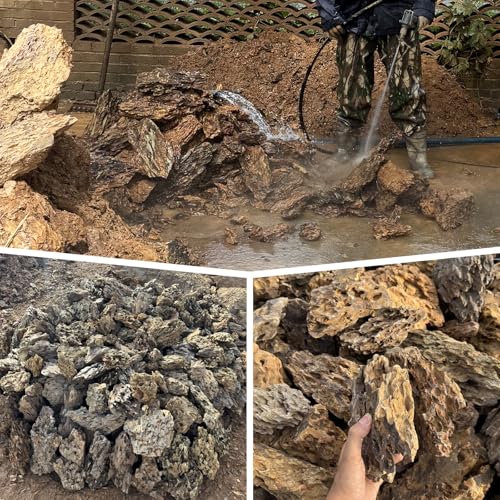 Natural Stone 10lb Fish Tank Rock for Aquarium Landscaping Models Fish Tank Decoration,Freshwater Planted Aquariums and Amphibian Enclosures-2-6 inches - size: 10LB(2-6 inches)