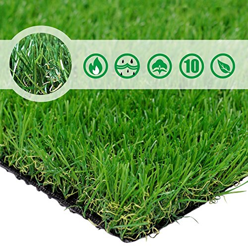 Petgrow Artificial Grass Rug 6.5 FT x10 FT(65 Square FT), Realistic Indoor Outdoor Garden Lawn Landscape Patio Synthetic Turf Mat- Thick Fake Faux Grass | Custom Size Turf /SGS Report ,1.38Inch Pile Height - size: 6.5 FT x 10 FT (65 Square FT)