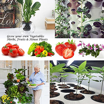 ORIMERC 30 Pack 3 inch Net Cup Pots with 30 feet Hydroponic Self Watering Wick & 30 Plant Labels Aquaponics Mason Jar Bucket Insert Orchid kratky Vegetable Gardening Growing Netted Basket Slotted Mesh - size: 3 inch(30 Pack)