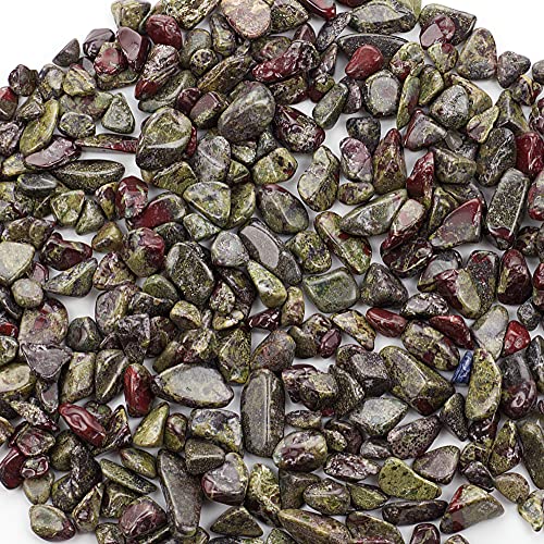 Cherry Tree Collection 1/2 lb Polished Dragon Blood Jasper-L Gemstone Chips | Natural Stone Pieces for Jewelry Making, Resin Crafts, Plants, Succulents, Aquariums, Meditation, Chakra Décor and Displays. - color: Dragon Blood Jasper-L