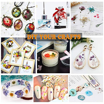 133Pcs Dried Pressed Flowers and Butterfly for Resin Molds, Assorted Real Natural Flowers Leaves Stickers for DIY Art Crafts, Jewelry, Candle, Soap Crafts Making - size: 133PCS