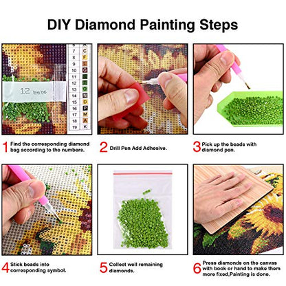 KTHOFCY 5D DIY Diamond Painting Kits for Adults Kids, Sea Turtle Stained Glass Full Drill Embroidery Cross Stitch Crystal Rhinestone Paintings Pictures Arts Wall Decor Painting Dots Kits 15.7X11.8 in