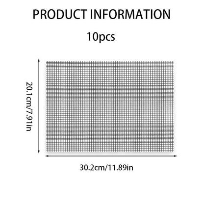 10 Pcs Flower Pot Hole Mesh Pad,11.89 x 7.91 Inch Plastic Mesh Sheet Drainage Netting for Plant Pots Bonsai DIY Potting Mat Eye Mesh Keep Soil from Flowing Away Bottom Grid Mat