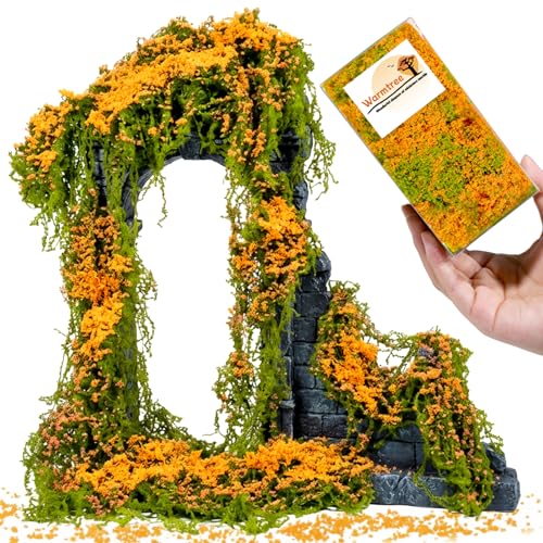 Warmtree Realistic Miniature Vines Miniature Plants for Diorama | Miniatures for Crafts Fairy Garden Architecture Diorama Supplies Scenery Landscape(Yellow Orange) - color: Yellow Orange