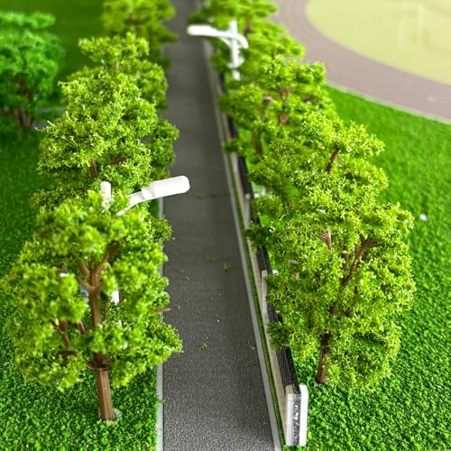30 pcs 2.4-5.9 inches Mixed Miniature Trees,Model Trees,Mini Trees for Diorama Projects,Landscape Projects,Train Layout,School Projects,HO Layout, Miniature Houses,Fairy Garden (No Base)