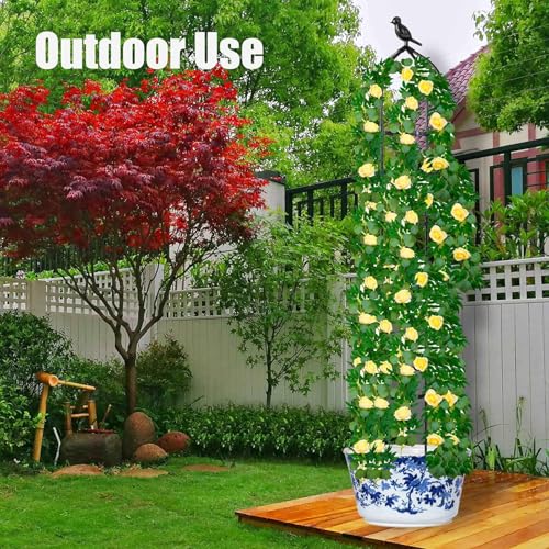 2-Pack 6FT Garden Obelisk Trellis for Climbing Plants,70”Metal Plant Support Tower, Heavy Duty Thickened Tube,Rustproof Black Flower Stand for Vines, Roses, Outdoor & Indoor Use - size: 12.6“x70”-2 PCS
