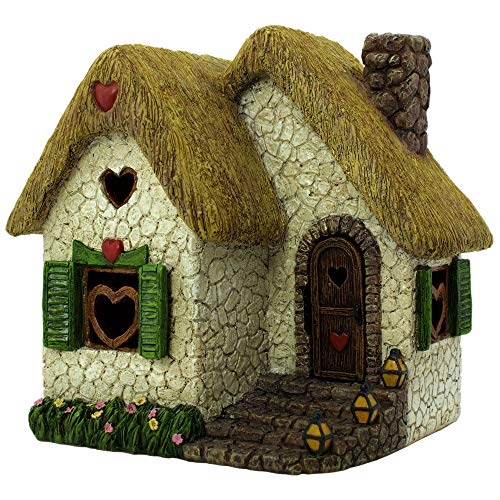 PRETMANNS Enchanted Fairy Garden House for Outside, Opening Door